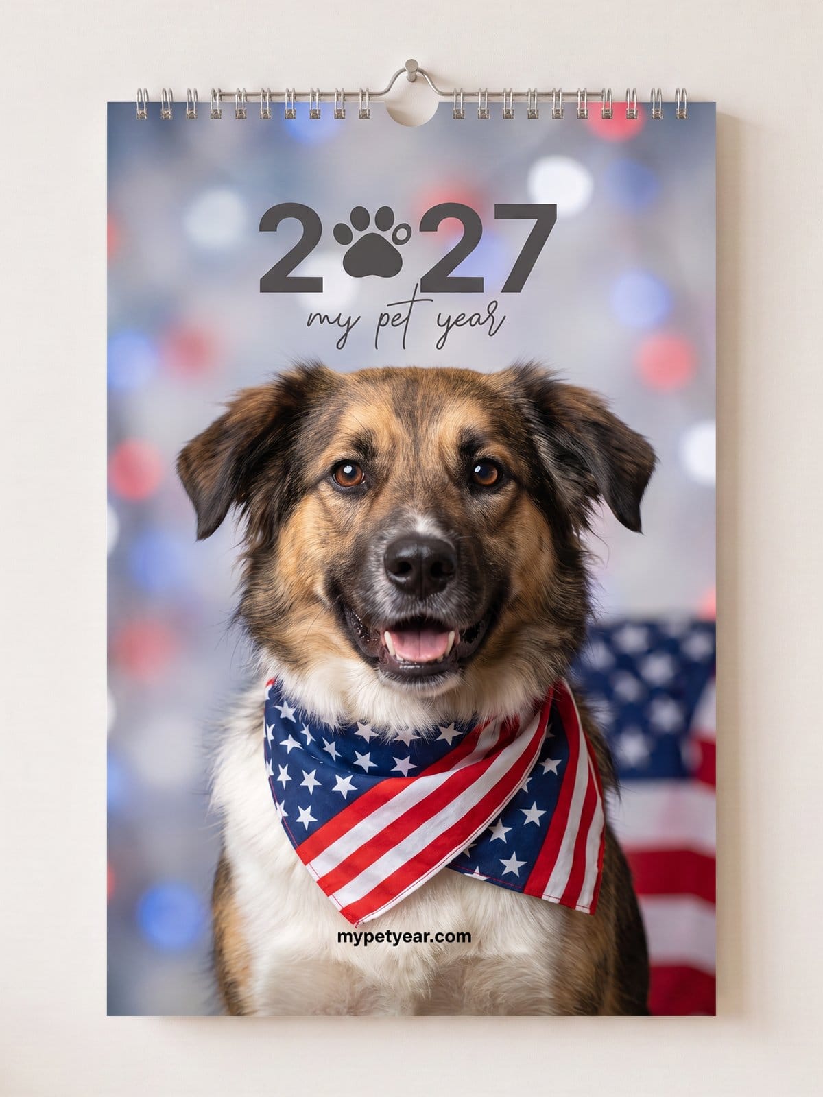 A 2027 pet calendar cover